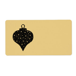 Black and Gold Colour Christmas Bauble Design.