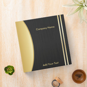 Black and Gold Company Design Binder