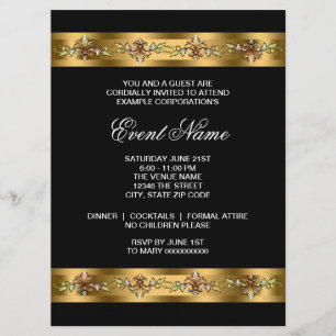 Black and Gold Corporate Party Event Template