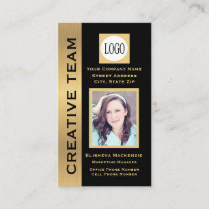 Black and Gold Creative Executive  Business Card