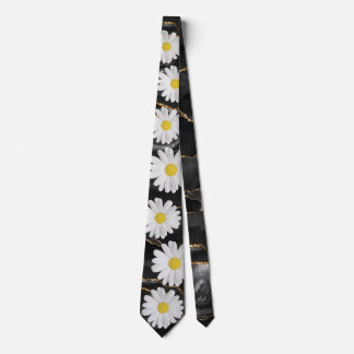 Black and Gold Daisy  Tie