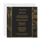 Black and Gold Damask Wedding Invitation - Square