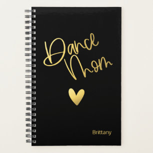 Black and Gold Dance Mom Personalized Planner