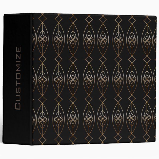 Black And Gold Deco Binder (Front/Spine)