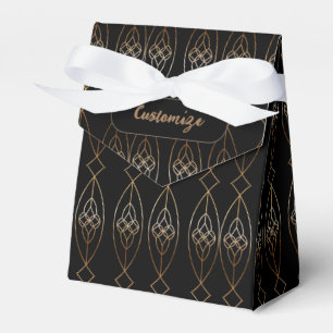 Black And Gold Deco Tent Favor Box