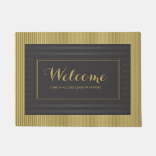 Black and gold doormat
