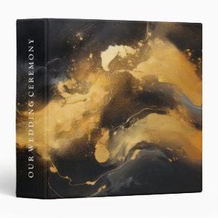Black And Gold Dusk Glitter Personalized Binder