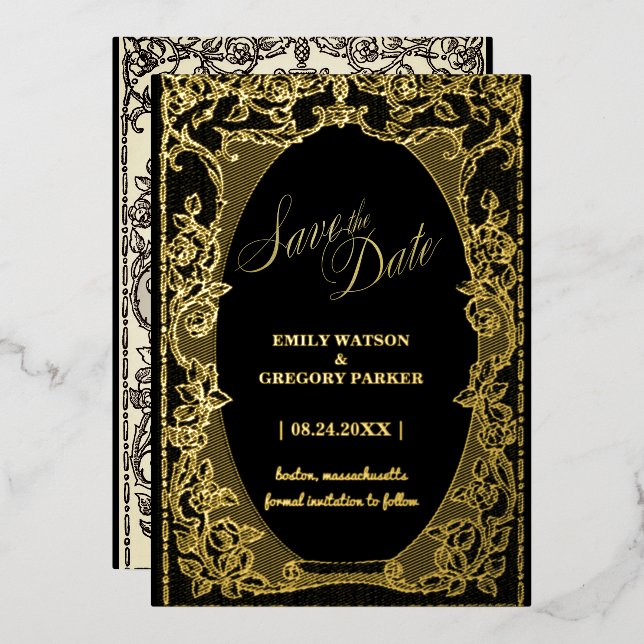 Black and Gold Elegance, Art Frame (Front/Back)