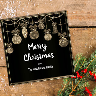 Black and Gold Elegance Christmas Card