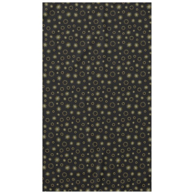 Black and Gold Elegant Christmas Wrapping Paper Tablecloth (Front)