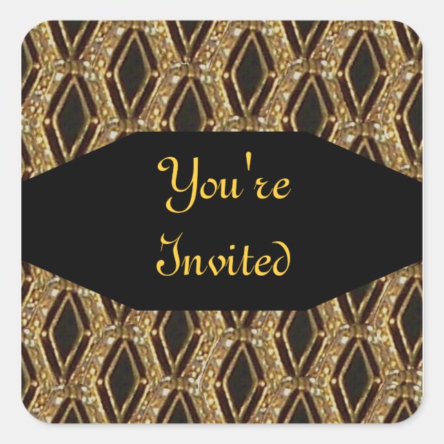 Black and Gold Elegant Envelope Seal (Front)