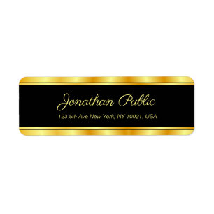 Black And Gold Elegant Modern Template Handwritten