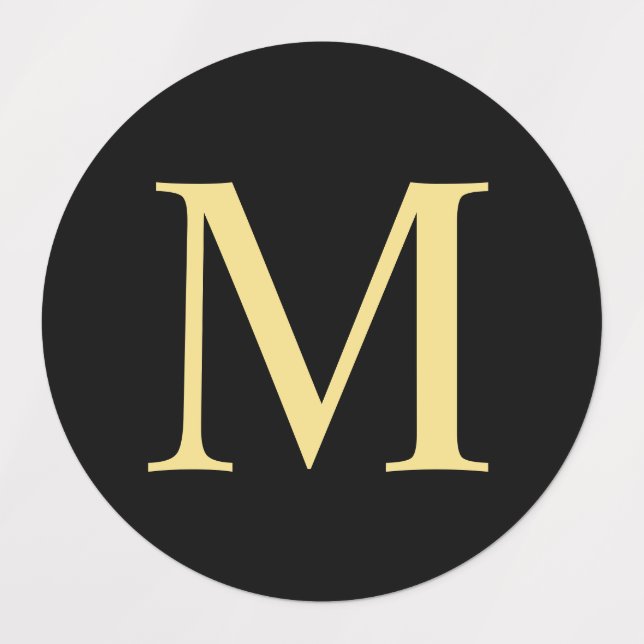 Black and Gold Elegant Monogram (Design 1)