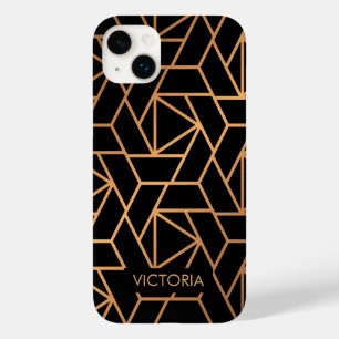 Black and Gold Elegant Pattern Case-Mate iPhone 14 Plus Case
