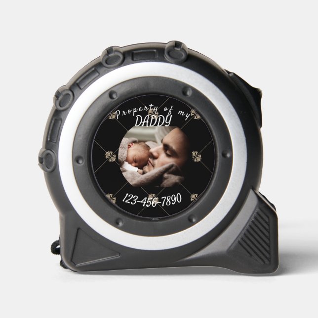 Black and gold elegant personalized photo for dad 1 (Front)