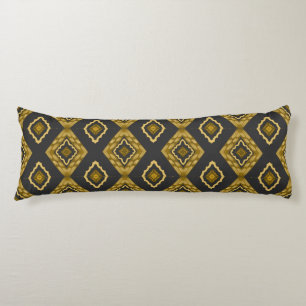 Black and Gold Elegant Traditional Body Pillow