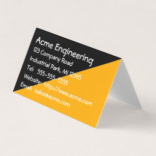 Black and Gold Engineering Construction Remodeling Business Card