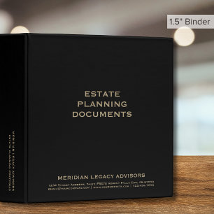 Black and Gold Estate Planning Binder