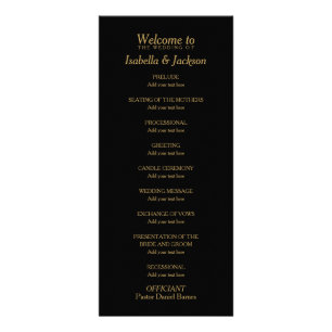 Black and Gold Faux Foil Confetti Dots - Program
