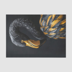 Black and Gold Flamingo8 Tissue Paper