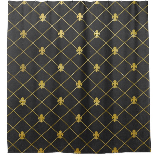 Black and Gold. Fleur de Lis. (Front)