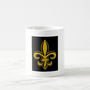 Black and Gold Fleur de lis Mug