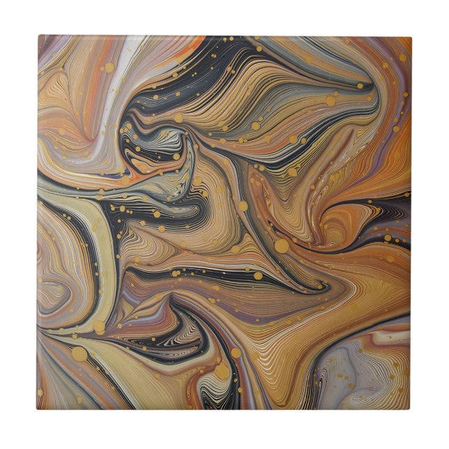 Black and gold floor  Ceramic tiles (Front)