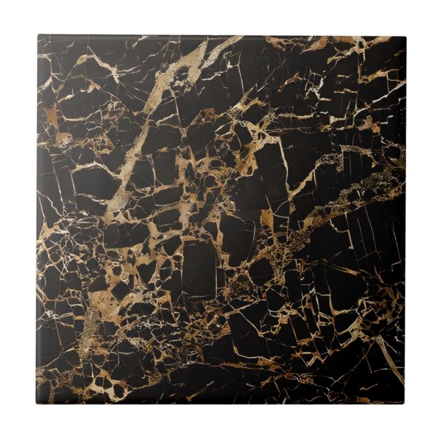 Black and gold floor tiles (Front)