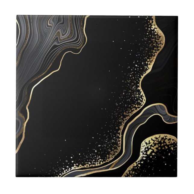 Black and gold floor tiles (Front)