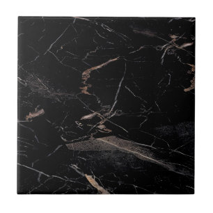 Black and gold floor tiles