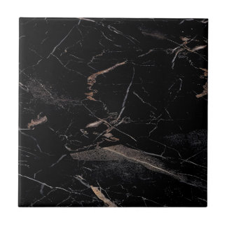 Black and gold floor tiles