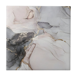 black and gold floor tiles art white