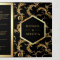 Black and Gold Flourish Swirl Wedding Photo