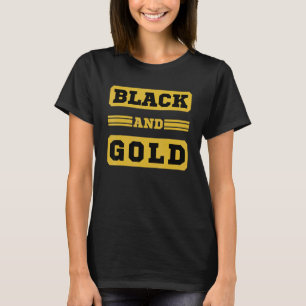 Black And Gold Game Day Group For High School Foo T-Shirt