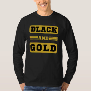 Black And Gold Game Day Group For High School Foo T-Shirt