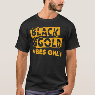 Black And Gold Game Day Group For High School Foot T-Shirt