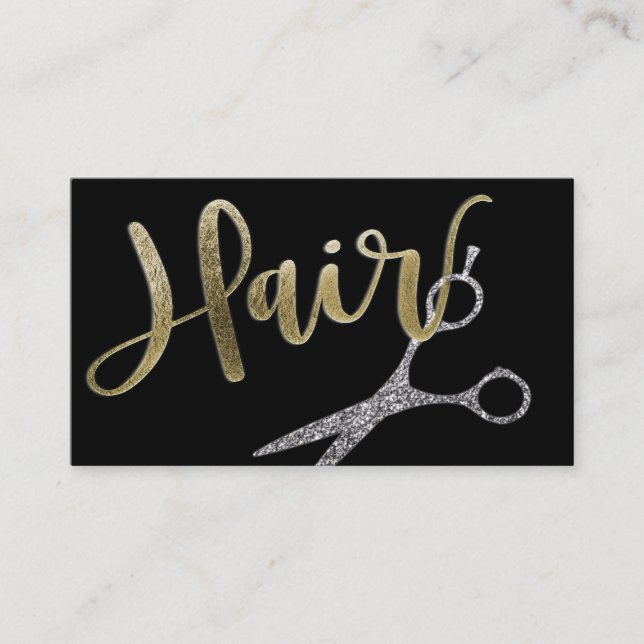 Black and Gold Glam Hairstylist Appointment (Front)
