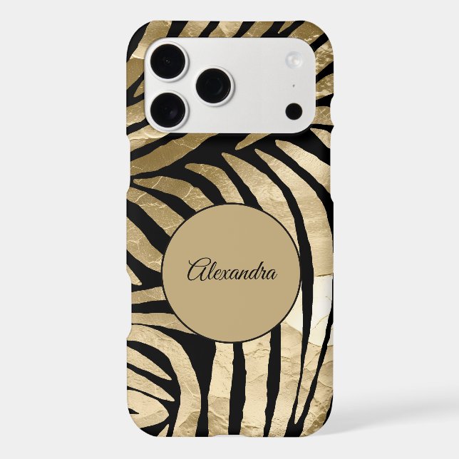 Black and Gold Glam Zebra Print (Back)