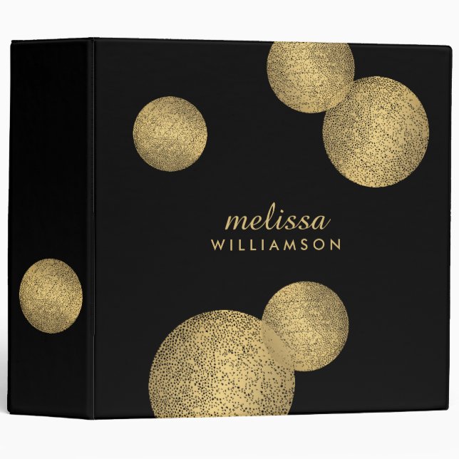 Black and Gold Glamour and Beauty II Binde Binder (Front/Spine)