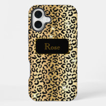 Black and Gold glamourous lepard print