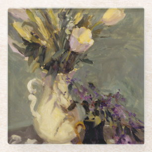 Black and Gold Glass Coaster