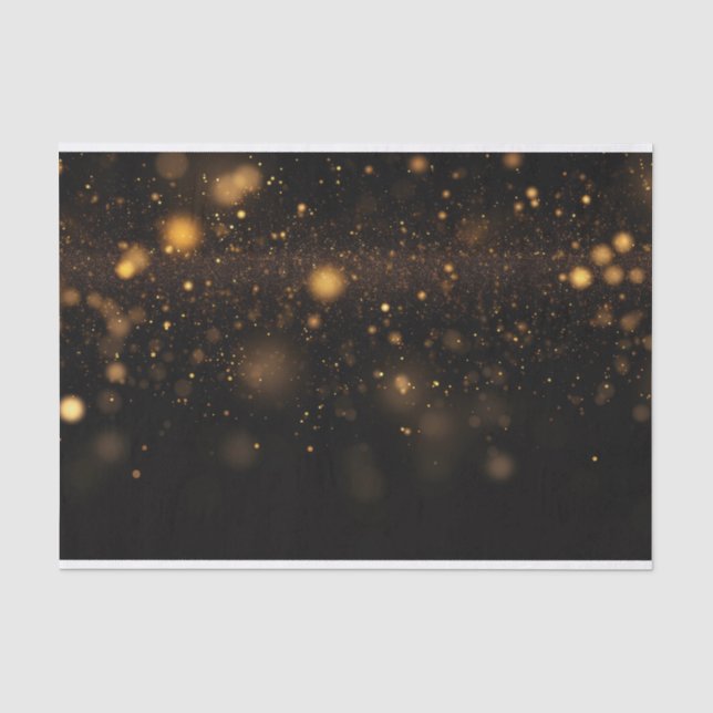 Black and gold Glitter Tissue Paper (Front)