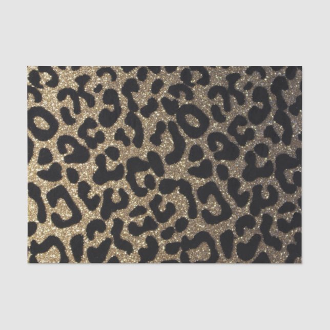 Black and Gold Glitter Tissue Paper (Front)