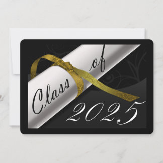 Black and Gold Graduation Announcement