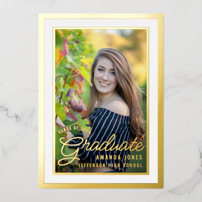 Black and Gold Graduation Celebration Party (Front)