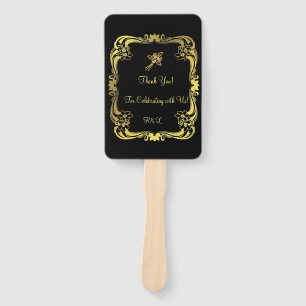 Black and Gold Hand Fans