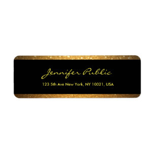 Black And Gold Handwritten Script Elegant Template