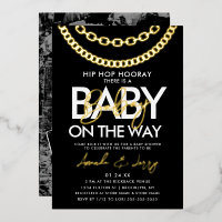 Black and Gold Hip Hop Baby Shower