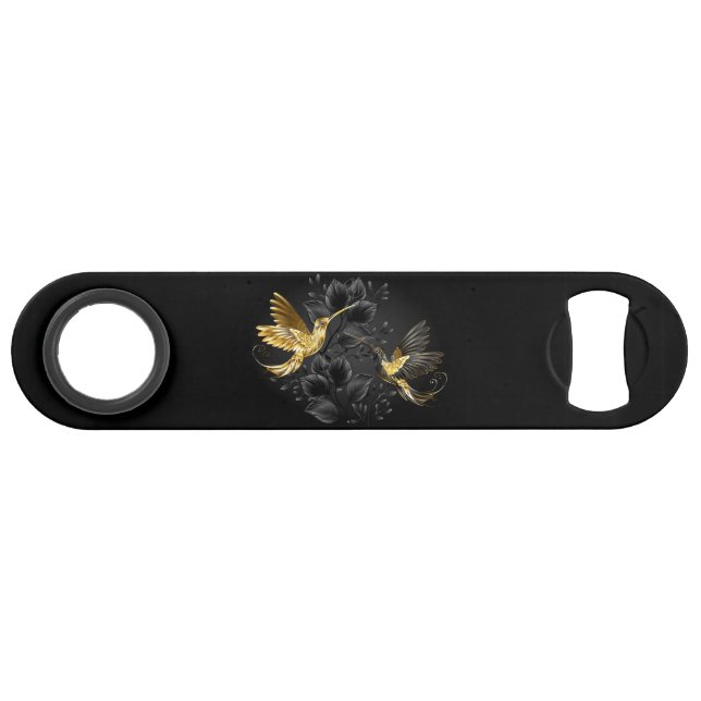 Black and Gold Hummingbird Bar Key (Front (Horizontal))