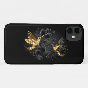 Black and Gold Hummingbird iPhone 11 Case